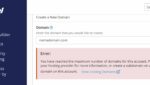 Error When Create a New Domain - Cpanel